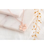 Kişiye Özel 925 Ayar Gümüş Pati Kolye (Rose)