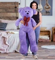 130 Cm Papyonlu Büyük Ayıcık (%100 Yerli ) (Lila)