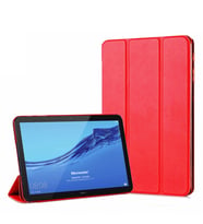 Huawei Mediapad T3 10 Kılıf Slim Translucent Back Smart Cover (Kırmızı)