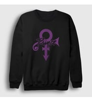 Presmono Unisex Beyaz Logo Prince Sweatshirt 406441tt (Siyah)