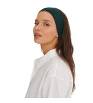 Spor Saç Bantları - Elastik Kaymaz İnce Saç Ter Kafa Bandı Bandana, Kadın & Erkek Koşu Fitness Yoga Pilates Makyaj Yüz Yıkama Atletik Egzersiz Saç Bandı (Koyu Yeşil)