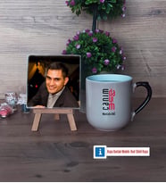Dayıya Hediye Fotoğraflı Dekoratif Taş, Kupa Bardak Beyaz Hediye (Model 10)