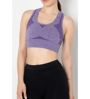 Miofit Seamless Dolgusuz Kadın Spor Sütyeni (Mor-Mor)