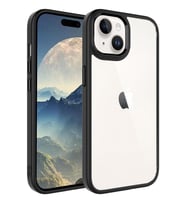 Apple iPhone 15 Plus Kılıf Krom Kılıf (Siyah)