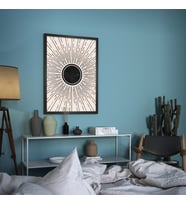Özcanlar Dekorasyon Baskısız Resim Fotoğraf Puzzle Forma Çerçevesi  Ucuz Düğün Çerçevesi Özc-128-50X70 (Siyah-Siyah)