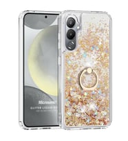 Microsonic TECNO Pova 4 Kılıf Glitter Liquid Holder Pembe (Gold)
