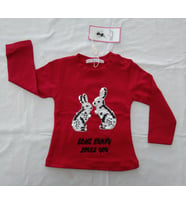 Peri Masalı Kız Bebek Tavşanlı Pullu Tek Body  6-18 Ay (Kırmızı)
