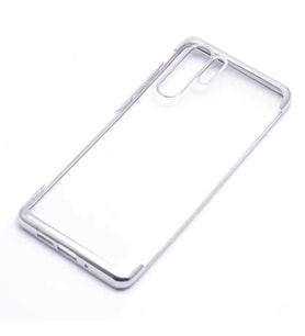 Huawei P30 Pro Kılıf İnce Köşeleri Renkli Şeffaf Silikon (Gri)