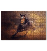 Cakapuzzle Fırtına İçinde Kahve Rengi At Görseli  Puzzle Yapboz MDF (Ahşap) (1000 Parça)