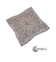 Mısırlı Devore Eşarp (Ekru)