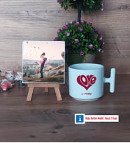 Sevgiliye Hediye Fotoğraflı Dekoratif Taş, Kupa Bardak Beyaz Hediye (Model 12)