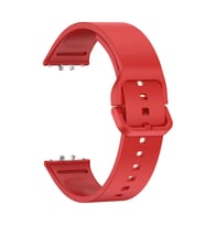 Microsonic Samsung Galaxy Fit 3 Kordon Silicone Sport Band Siyah (Kırmızı)