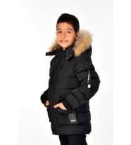 Benittokids Erkek Çocuk Natürel Kürklü Mont 51254 (Siyah)