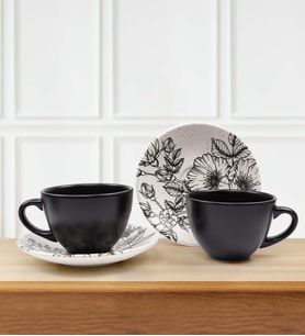 2'li Çay Fincanı Takımı (Siyah)