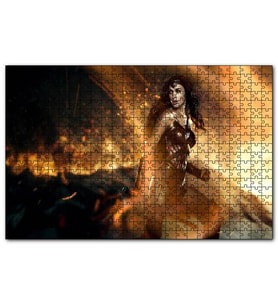 Cakapuzzle  Wonder Woman Gal Gadot  Puzzle Yapboz MDF (Ahşap) (500 Parça)