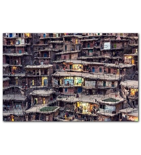 Cakapuzzle İran'da Teraslar Halindeki Köy Puzzle Yapboz MDF (Ahşap) (500 Parça)