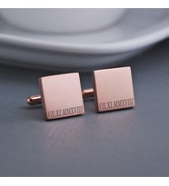 Kişiye Özel 925 Ayar Gümüş Romen Rakam Tarih Kol Düğmesi (Rose)