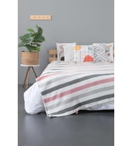 Aksu Ponpon Pamuklu Tek  Kişilik Battaniye 150x200 cm (Pembe)