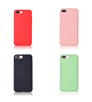 Apple İphone 6 Plus / 6S Plus Kılıf içi Süet Korumalı Silikon (Pembe)
