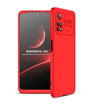 Xiaomi Poco M4 Pro 4G Kılıf 3 Parça Slim Sert Silikon Kapak AYS (Kırmızı)