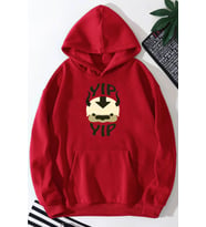 Unisex Avatar Appa Baskılı Sweatshirt (Kırmızı)
