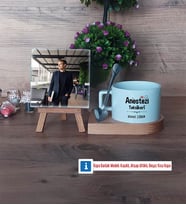 Anestezi Teknikeri Fotoğraflı Dekoratif Taş, Kupa Bardak Beyaz Hediye (Model 8)
