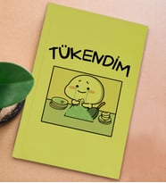 BK Gift Esprili Tasarım Serisi Sert Kapaklı Sarı Defter, Arkadaşa Hediye, Yeni İş Hediyesi, Doğum Günü Hediyesi, Anı Defteri (Model 8)