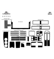 Meriç® Mercedes Atego Ön Torpido Kaplama Maun 51 Parça 2001-2004 (Piano Black)