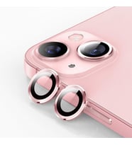 ALLY iPhone 15/15 Plus Tempered Kamera Lens Koruma Cami (Pembe)