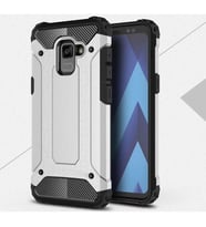 Galaxy A7 2018 Armor Hibrit Kaliteli Zırh Kılıf (Gri)