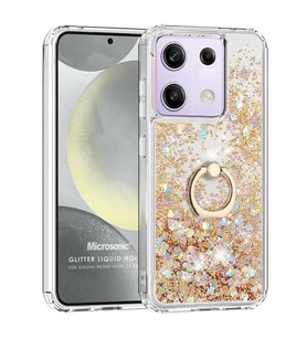Microsonic Xiaomi Redmi Note 13 Pro 5G Kılıf Glitter Liquid Holder Pembe (Gold)