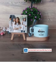 Hemşire Fotoğraflı Dekoratif Taş, Kupa Bardak Beyaz Hediye (Model 8)