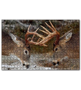 Cakapuzzle Hakimiyet Mücadelesindeki Geyikler Puzzle Yapboz MDF (Ahşap) (500 Parça)