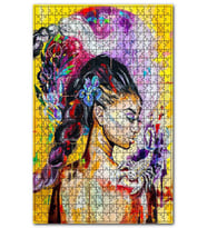 Cakapuzzle Sayılarla Boyama Akrep Kadın Görseli Puzzle Yapboz MDF (Ahşap) (1000 Parça)