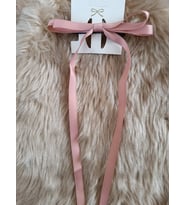 Trend Sallantılı Kurdele Fiyonk Model 13 cm Pens Toka(1 adet) (Pudra)