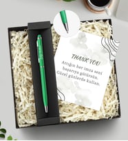 Hediye Kutusunda Kişiye Özel Touch Pen (Yeşil)