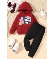 Çocuk Sweet Dream Panda Eşofman Takımı (A.Kırmızı)