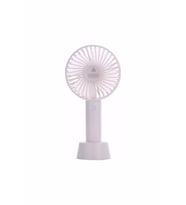 Şarjlı Fan Mini Taşınabilir El Ve Masa Üstü 3 Kademeli Standlı Vantilatör Fan (Beyaz)