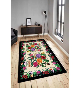 Dijital Baskılı Yıkanabilir Kaymaz Modern Renkli Salon Halısı Mutfak Halısı Yolluk ND-HY-1390 (Çok Renkli)
