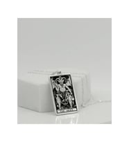 925 Ayar Gümüş Tarot (the Devil) Kanatlı Şeytan Kolye (Gümüş)