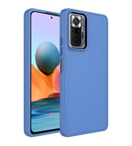 Xiaomi Redmi Note 10 Pro Kılıf Luna Dışı Soft Yumuşak İçi Kadife Kılıf (Açık Gri)