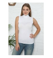 BAYAN BALIKÇI YAKA SIFIR KOL BODY ECE01 (Beyaz)