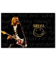 Cakapuzzle Nirvana Kurt Cobain Elektrogitar Smiley  Puzzle Yapboz MDF (Ahşap) (1000 Parça)