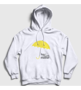 Presmono Unisex Gri Umbrella How I Met Your Mother Kapüşonlu Sweatshirt 196172tt (Beyaz)