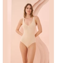 NBB Seamless Kalın Askılı Dikişsiz Çıtçıtlı Body -2979 (Ten)