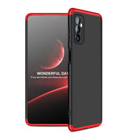 Galaxy M52 Kılıf Zore Ays Full Koruma Kılıf (Siyah-Kırmızı)