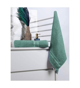 %100 Pamuk 2 Parça Kadın/Erkek Banyo Duş Hamam Havlu Seti 90x150 Cm (Yeşil)