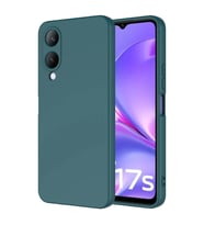 Vivo Y17S Kılıf Kamera Korumalı iÇi Süet Dokulu Lansman Tipi Silikon (Koyu Yeşil)