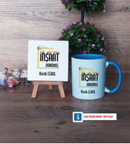 İnşaat Mühendisi Dekoratif Taş, Kupa Bardak Kırmızı Hediye (Model 3)