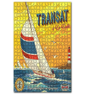 Cakapuzzle Yelken Yarışları Afişi Görseli Puzzle Yapboz MDF (Ahşap) (255 Parça)